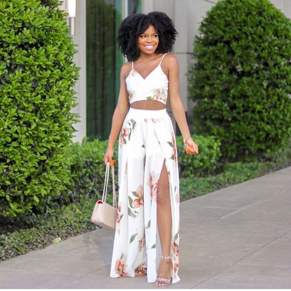 floral two piece set